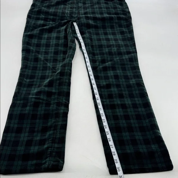 Talbots Holiday Preppy Old Money Tartan Plaid Velveteen Straight Leg Pants - Picture 14 of 16